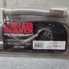Backyard Grill Stainless Steel Large Bar Burner Universal Fit 17.5″-22″ NOS