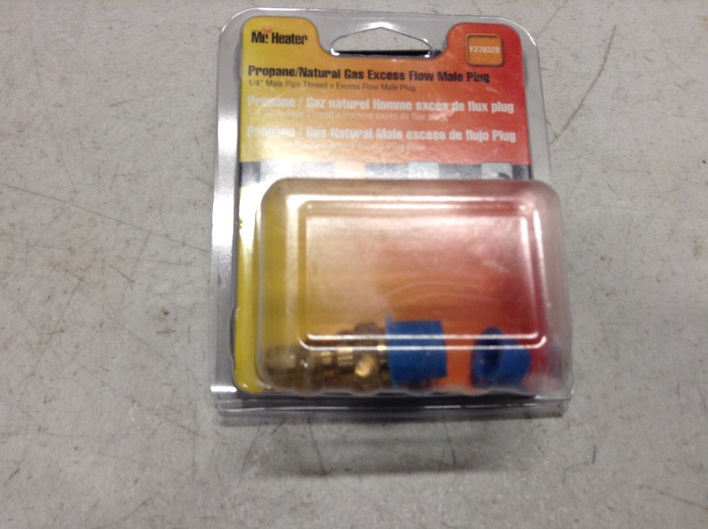 Mr. Heater F276328 1/4 in. Dia. Brass Male Pipe Thread x Excess Flow Male Plug