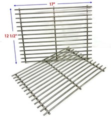 Stainless Steel Cooking Grates 17″x12.5″ Replacement for Gas Grills – Set of 2
