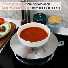 9.45Inch Stainless Steel Induction Cooktop Adapter Plate, Heat Diffuser for Glas
