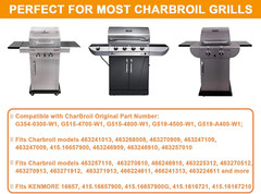 Grill Heat Emitters Stainless Emitter Plates 3Pc Replacement Parts for Charbroil