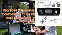Digital Thermostat Kit with LCD Display for Pellet Grill Smoker, Includes Meat P
