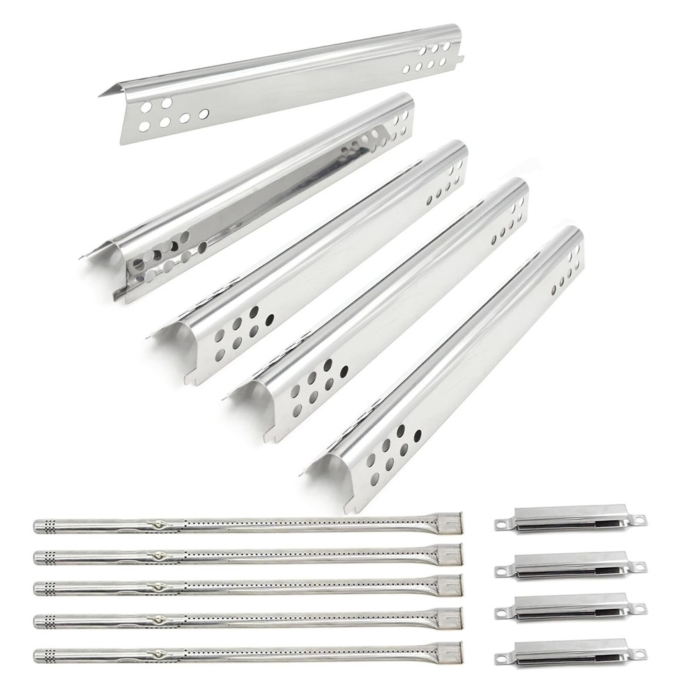 Grill Burner Tubes Heat Plates Crossover Kit Stainless Steel For Performance 5 B