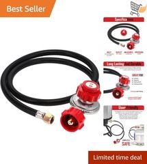 High Pressure Propane Regulator 4ft Hose Adjustable 0-20 PSI Suitable for U.S…