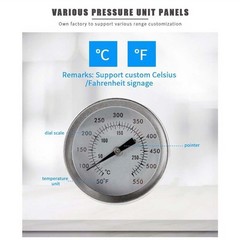 304 Stainless Steel For Dial Thermometer 50-550 F Range 2.95 inch Threaded Stem