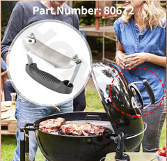 80672 Lid Handle &Shield Kit Suitable for Weber Charcoal Grills (2015-Present) E