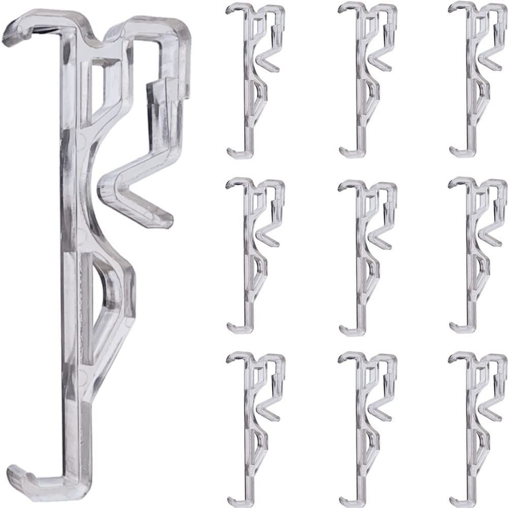 Valance Clips 10pcs 2.5″ Clear Hidden Retainer Holders for Horizontal Blinds New