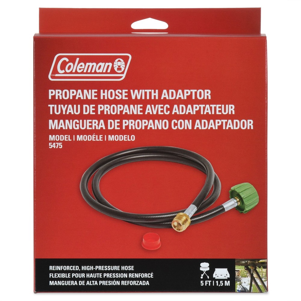 High-Pressure Propane Gas Hose & Adapter 5 Foot Hose for Grills Stoves Lanterns
