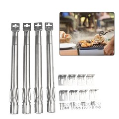 BBQ Stainless Steel/ Burner Set 4 Pcs For Gas Grill 35-42cm Hole/ 11mm