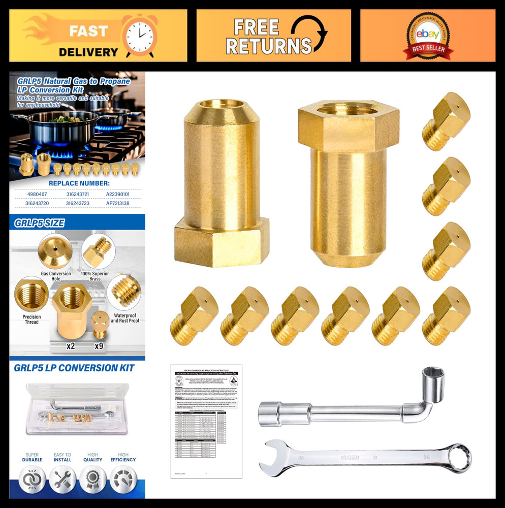 Natural Gas to Propane LP Conversion Kit – Compatible with Frigidaire Models