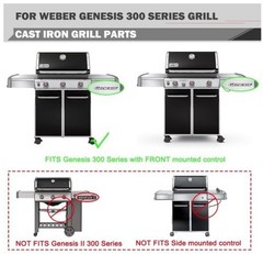Genesis E310 Grill Parts 7621 Flavorizer Bars 7524 Grill Grates & Heat Deflector