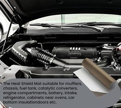 2000°F Reinforced Exhaust Heat Shield 12” x 24” – Easy Adhesive Installation