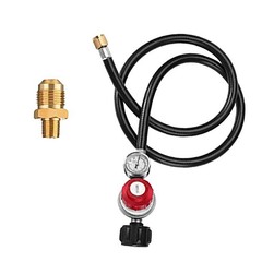 Propane Regulator for Gas Appliances Adjustable 0-30 PSI with 4 FT Hose
