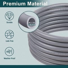 24FT BBQ Natural Gas Line 3/8″ ID Hose Quick Connect for Converted Grill