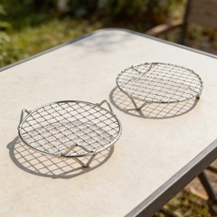 Round Cooking and Cooling Rack 2 Pieces Stainless Steel for Baking Roasting BBQ