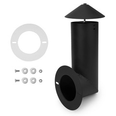 Pellet Grill Smoke Stack for Pit Boss, Traeger, Camp Chef & Other Smokers – Blac