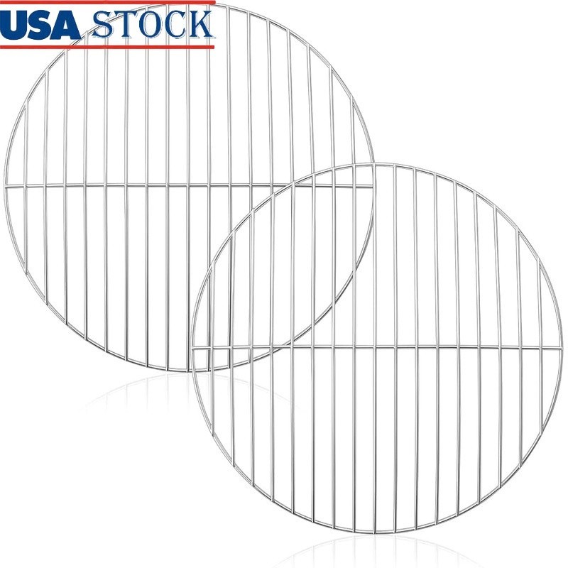 High Quality Round Grill Grate Replacement Cooking Rack Heavy Duty Iron Steel US