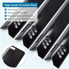 Grill Heat Shields 15 inch Porcelain Steel for Dyna-Glo DGF510SBP, DGF493BNP