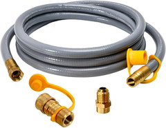 10Feet 1/2 ID Natural Gas Hose for BBQ Grill Generator Pizza Oven Patio Heater