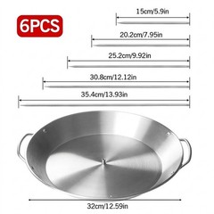 Vertical Grill Skewer for Al Pastor Cooking 18/8 Stainless Steel 33cm Length