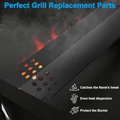 Set of 6 Grill Heat Plates and 6 Burner Tubes with Igniter Porcelain 6-PACK
