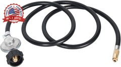 GasSaf 6 FT Propane Regulator Hose, Propane Adapter Hose with Regulator for Blac