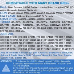 Unidanho 4 Grill Burner Gas Replacement for Bull Jenn Air Nexgrill 23301 16516