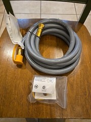 12 Feet 1/2 inch ID Natural Gas Grill Hose with Quick Connect Fittings, Natur…