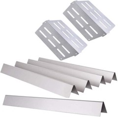 17.5 Inch Flavorizer Bar and Heat Deflector Replacement for Weber 7620 7622, Gen