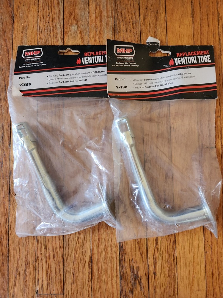 New MHP Venturi Tube pair V19B for Sunbeam gas barbecue gril