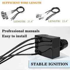 Grill Igniter for Charbroil G511-0055-W1, 4 Outlet Ignition Module with Wires…