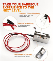 BBQ Grill Igniter Electrode Kit for DCS 36DBQ 27DBQ 36DBQR 36EBQAR 27DBQR