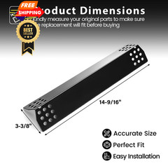 Utheer Grill Replacement Parts for Nexgrill 720-0896B 720-0896C 6-Pack, Black