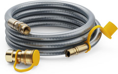 15 FT 1/2 Inch ID Natural Gas Grill Hose with 1/2 Inch Female Flare x Male Quick