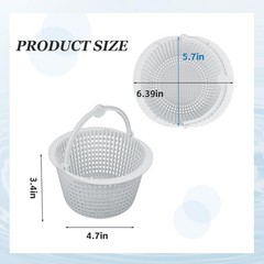 Pool Skimmer Basket Replacement Above Ground Filter Container With Handle 2 Pack