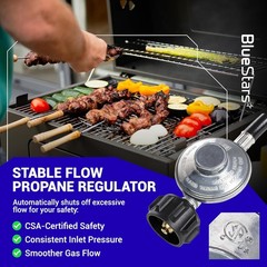 [CSA Certified] BlueStars 8FT Universal QCC1 Propane Regulator and Adapter Hose