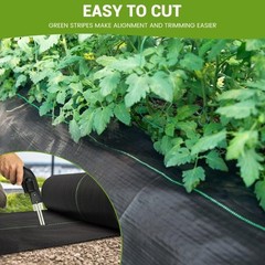4FT x 100FT Weed Barrier Landscape Fabric Heavy Duty, 3.2oz Gardening Weed Co…