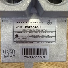 NEW American Flame E-Stop ESTOP3-0H Gas Timer 3 Hour ESTOP3-0H-FG
