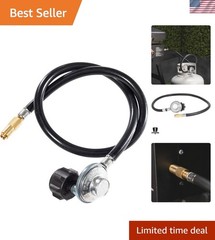 5471 Propane Adapter Hose & Regulator for 20 lb Tank, Gas Grill & Griddle – W…