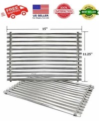 2 Pack 15″ Stainless Steel Cooking Grill Grates for Weber Spirit 200 Series …