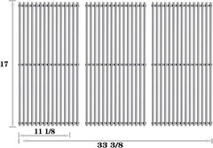 S720-0896 (3-Pack) 17″ Stainless Steel Cooking Grate for Homedepot Nexgrill 720-