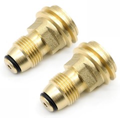 2 PACK Propane Tank Adapter Connector Converts POL LP Tank Valve to QCC1/Type…