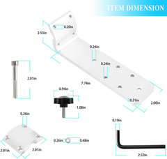 58182 Grill Rail Mount Bracket for Any Kuuma-Style BBQ Grill Replacement for Kuu