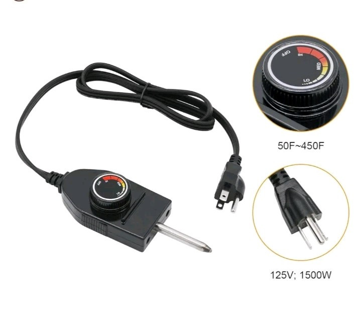 Cable de alimentación de sonda de termostato ajustable para ahumador Masterbuild