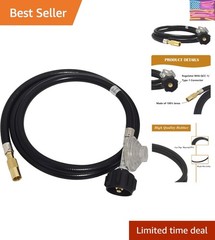 6 FT Propane Adapter Hose Regulator Kit for Blackstone 17in and 22in Tabletop…
