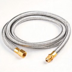 6FT Stainless Braided Propane Hose 3/8″ Male Female Flare Grill 5–40 lb Line