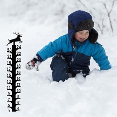 Snow Gauge Outdoor 24 Inch, Metal Christmas Snow Depth Gauge,[Depth Monitorin…