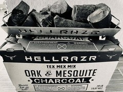 OPMOD HellRazr Tex Mex Mix O/Mesquite Charcoal, 20 lbs, Box, TEXMEX-C-BOX-20