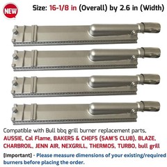 Cast Stainless Steel BBQ Grill Burners Replacement for Bull Cal Flame Jenn AIR