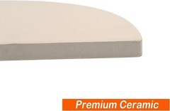 Future Ceramic Heat Deflector Plates for Kamado Joe Classic I, II, III，Half-Moon